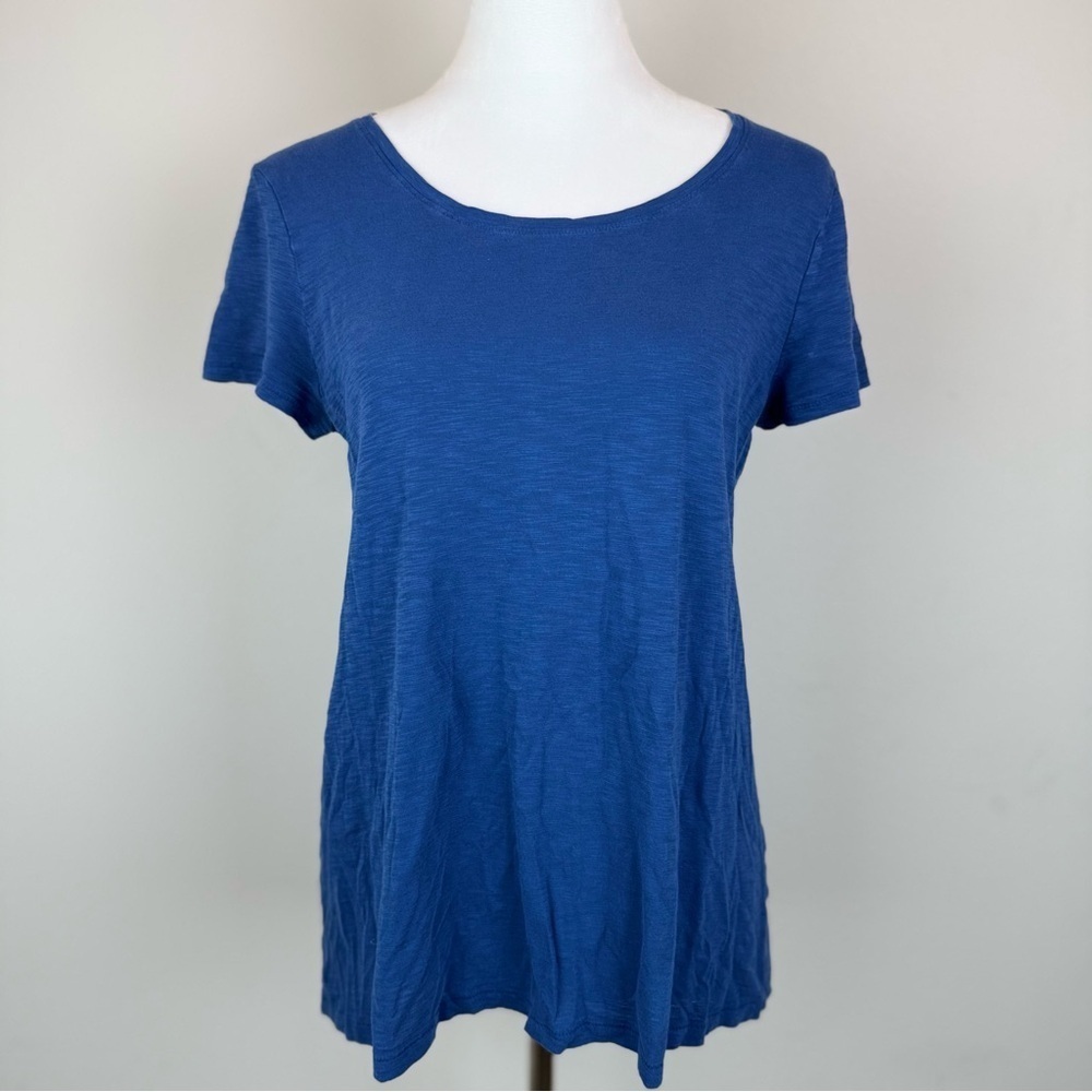 Lilly Pulitzer Blue Short Sleeve Slub Knit Tee Shirt Size S - Picture 1 of 6